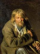 Old Man with a Crutch Ivan Nikolaevich Kramskoi